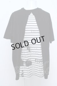 【WINTERセール】A.F ARTEFACT トップス.Layered Over sized Top /ブラックｘホワイト/ O-23-03-22-054-A.-to-YM-ZT067