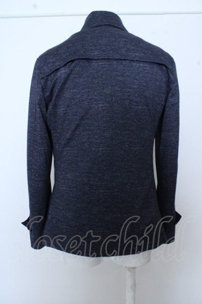 画像2: Zero by TORNADO MART ジャケット.メランジジャージ返し衿 /ネイビー/L O-23-03-22-077-Ze-ja-YM-ZT065 (2)