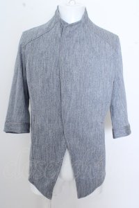 【WINTERセール】TORNADO MART シャツ.デニムライクツイルワイヤー /ブルー/LL O-23-03-22-087-TO-sh-YM-ZT052