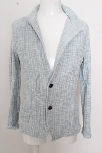 【WINTERセール】TORNADO MART ジャケット.ライトニングクレープラッセル /サックス/L O-23-03-22-091-TO-ja-YM-ZT052