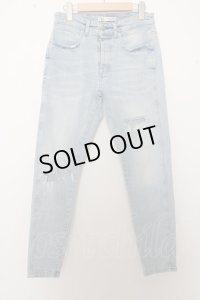 【WINTERセール】ZARA パンツ.ニークラッシュボタンフライデニム /インディゴ/EU 38 O-23-03-22-145-ZA-pa-YM-ZT051