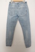 画像2: 【WINTERセール】ZARA パンツ.ニークラッシュボタンフライデニム /インディゴ/EU 38 O-23-03-22-145-ZA-pa-YM-ZT051 (2)