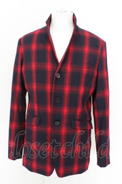 画像3: NO ID. BLACK ジャケット.TRオンブレーチェック3Bテーラード /レッド/3 O-23-04-01-013-NO-ja-YM-ZT152 (3)