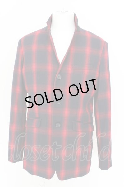 画像3: NO ID. BLACK ジャケット.TRオンブレーチェック3Bテーラード /レッド/3 O-23-04-01-013-NO-ja-YM-ZT152 (3)