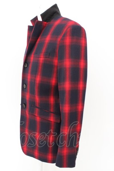 画像4: NO ID. BLACK ジャケット.TRオンブレーチェック3Bテーラード /レッド/3 O-23-04-01-013-NO-ja-YM-ZT152 (4)
