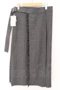 【SALE】NO ID. BLACK スカート.プリーツラップスカート /グレー/F O-23-04-01-017-NO-pa-YM-ZT199