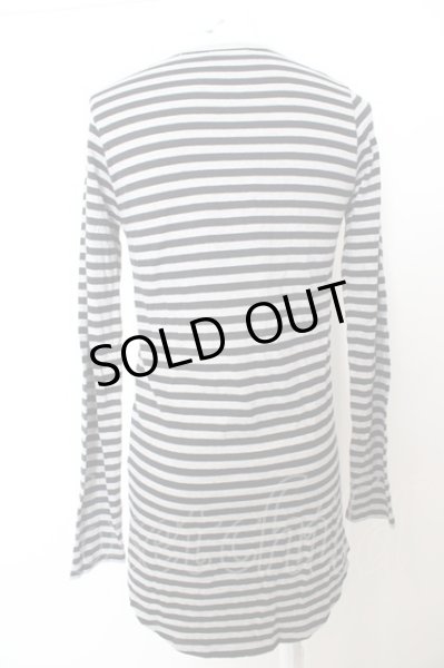 画像3: NO ID. BLACK カットソー.C天竺ボーダーラウンドU /ブラックｘグレー/1 O-23-04-06-011-NO-to-YM-ZT225 (3)