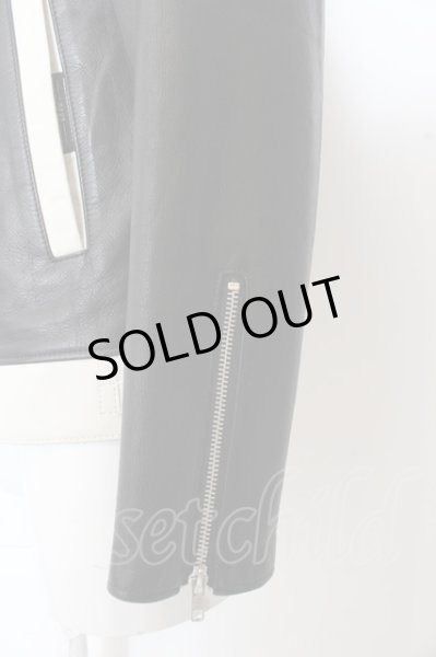 画像3: ASSEMBLE ジャケット.AFN4202-1 シングルライダース /ブラックｘホワイト/M O-23-04-08-011-AS-ja-YM-ZT-ML004 (3)