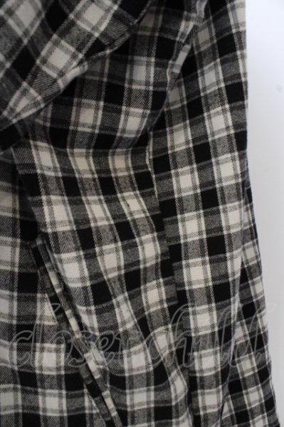 画像3: Zephyren シャツ.ワイドチェックネル /ブラック/M O-23-04-08-012-Ze-sh-YM-ZT198 (3)