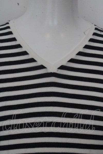 画像2: 【WINTERセール】NO ID. Tシャツ.ブライトボーダー天竺 /ホワイトｘブラック/3 O-23-04-15-034-NO-ts-YM-ZT103