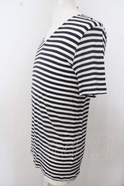 画像3: 【WINTERセール】NO ID. Tシャツ.ブライトボーダー天竺 /ホワイトｘブラック/3 O-23-04-15-034-NO-ts-YM-ZT103