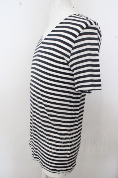 画像3: NO ID. Tシャツ.ブライトボーダー天竺 /ホワイトｘブラック/3 O-23-04-15-034-NO-ts-YM-ZT103 (3)