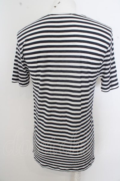 画像4: 【WINTERセール】NO ID. Tシャツ.ブライトボーダー天竺 /ホワイトｘブラック/3 O-23-04-15-034-NO-ts-YM-ZT103