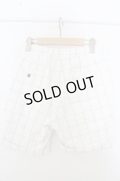 画像4: GOSTAR DE FUGA パンツ.ウインドペンチェックスラックスショーツ /ホワイト/44 O-23-04-15-095-GO-pa-YM-ZT32 (4)