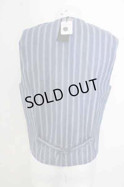 画像3: CavariA ベスト.デニムストライプ柄 /ネイビー/46 O-23-04-15-024-Ca-to-YM-ZT103 (3)