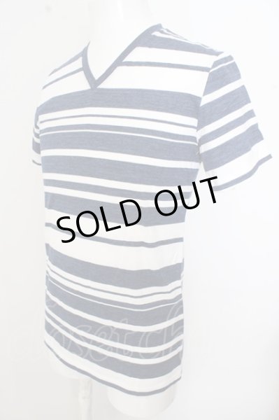 画像2: GOSTAR DE FUGA Tシャツ.ROSCAボーダー /ホワイトｘブルー/44 O-23-04-15-026-GO-ts-YM-ZT103 (2)