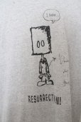 画像2: 【SALE】RESURRECTION Tシャツ.I THINK,,, character raglan 3/4 sleeve Tee /ブラックｘグレー/ O-23-04-17-015-KU-ts-YM-ZT102 (2)
