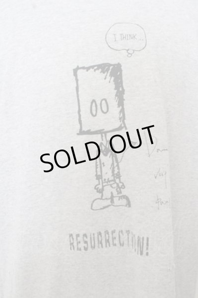 画像2: RESURRECTION Tシャツ.I THINK,,, character raglan 3/4 sleeve Tee /ブラックｘグレー/ O-23-04-17-015-KU-ts-YM-ZT102 (2)