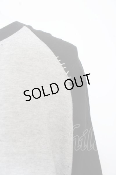 画像3: RESURRECTION Tシャツ.I THINK,,, character raglan 3/4 sleeve Tee /ブラックｘグレー/ O-23-04-17-015-KU-ts-YM-ZT102 (3)