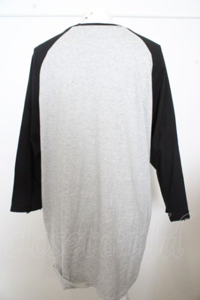 画像4: 【SALE】RESURRECTION Tシャツ.I THINK,,, character raglan 3/4 sleeve Tee /ブラックｘグレー/ O-23-04-17-015-KU-ts-YM-ZT102