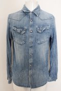 【WINTERセール】GOSTAR DE FUGA シャツ.デニムウエスタン'18SS /ブルー/46 O-23-04-21-040-GO-sh-YM-ZT237