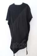 【WINTERセール】A.F ARTEFACT ワンピース.FEMME GATHER OVERSIZED ONEPIECE /ブラック/1 O-23-04-24-020-A.-to-YM-ZT069