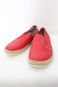 【WINTERセール】GOSTAR DE FUGA シューズ.編み込みエスパドルイユ /レッド/26-26.5cm O-23-04-25-044-GO-sho-YM-ZT-S005