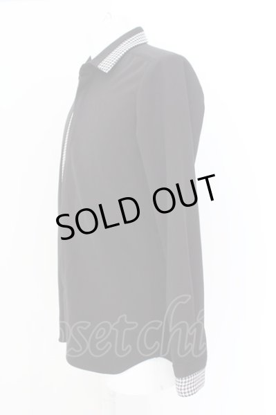 画像5: NO ID. シャツ.フライフロント切替レギュラーカラー /ホワイトｘブラック/1 O-23-04-30-041-NO-sh-YM-ZT083 (5)