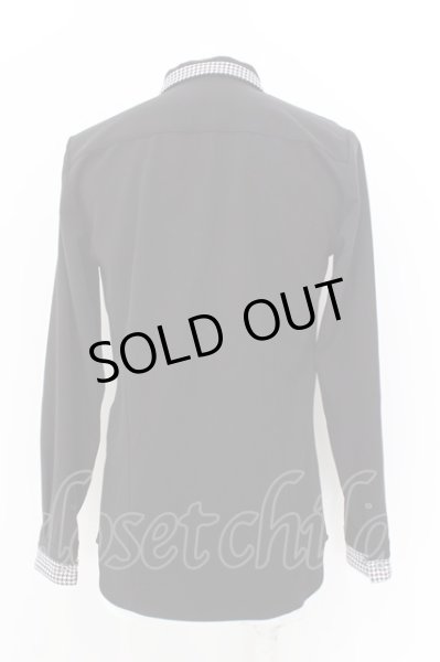 画像6: NO ID. シャツ.フライフロント切替レギュラーカラー /ホワイトｘブラック/1 O-23-04-30-041-NO-sh-YM-ZT083 (6)