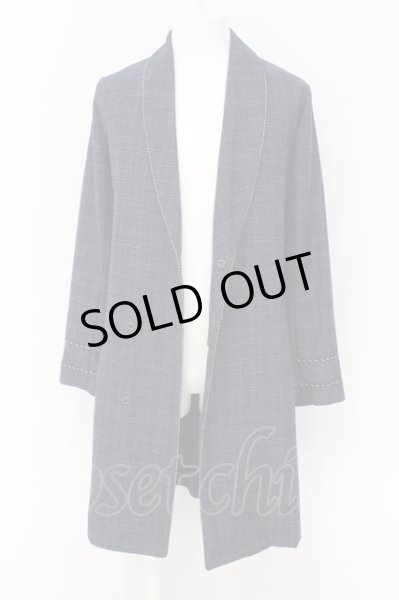 画像3: NO ID. コート.ショールカラーガウン /ネイビー/1 O-23-04-30-056-NO-ou-YM-ZT084 (3)