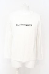 【SALE】NO ID. カットソー.CLOTHESOVERプリントロンT /ホワイト/2 O-23-04-30-065-NO-to-YM-ZT098
