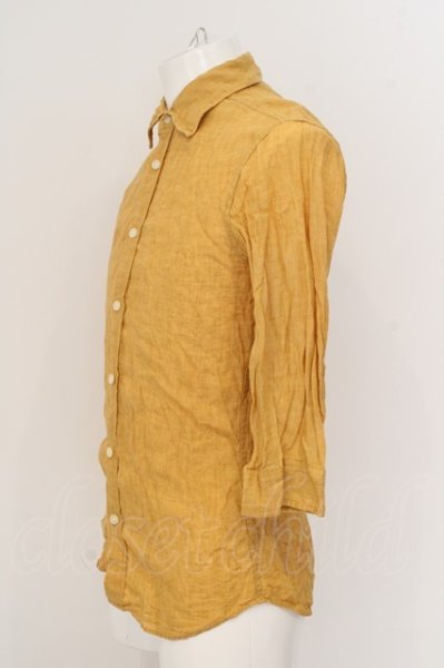 画像2: FUGA シャツ.Montage 六分袖フォギーダイリネン /マスタード/46 O-23-04-30-079-FU-sh-YM-ZT146 (2)