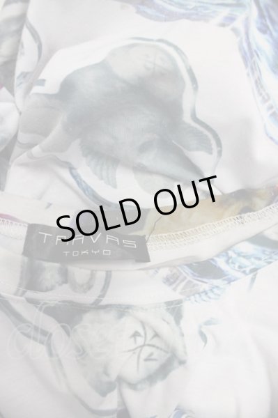 画像8: TRAVAS TOKYO Tシャツ.Acrylic art round hem BIG T-23-05-09-020-TR-ts-YM-ZT161 (8)