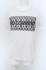 【SALE】NO COMMENT PARIS Tシャツ.モノグラム /ホワイト/EU L O-23-05-12-005-NO-ts-YM-ZT135