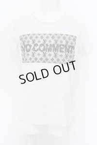 NO COMMENT PARIS Tシャツ.モノグラム /ホワイト/EU L O-23-05-12-005-NO-ts-YM-ZT135