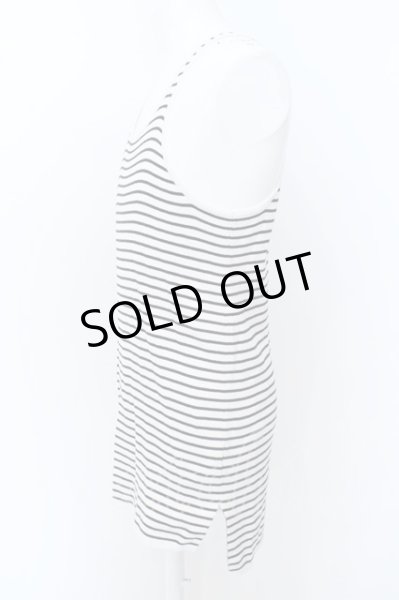 画像2: GOSTAR DE FUGA タンクトップ.BONHEUR ロング /ホワイトｘブラック/46 O-23-05-12-007-GO-to-YM-ZT135 (2)