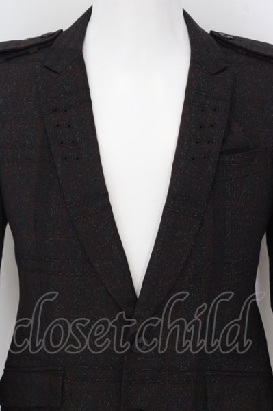 画像2: Roen ジャケット.フラップ切り替えコーティングテーラード /レッドｘブラック/42 O-23-05-17-002-Ro-ja-YM-ZT229 (2)