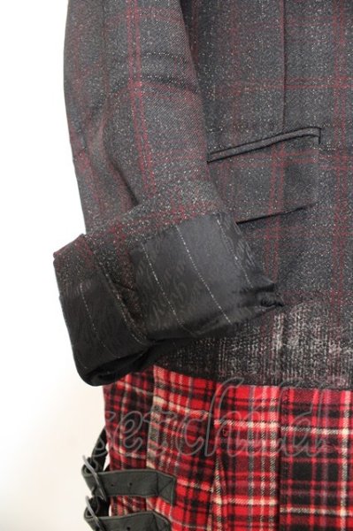 画像8: Roen ジャケット.フラップ切り替えコーティングテーラード /レッドｘブラック/42 O-23-05-17-002-Ro-ja-YM-ZT229 (8)