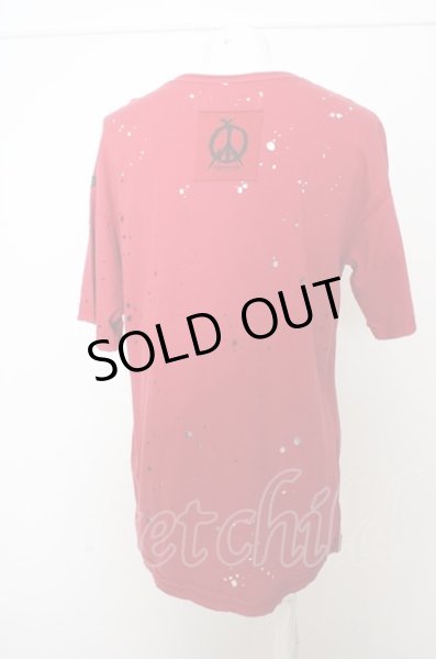 画像6: Moonage Devilment(清春) Tシャツ.× PROPA9ANDA RAD MAD HEARTS CRASH /レッド/44 O-23-05-24-002-Mo-ts-YM-ZT48 (6)