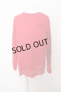 【WINTERセール】Moonage Devilment(清春) カットソー.GRAPHIC PRINT L/S T-shirt TYPE A /レッド/46 O-23-05-24-003-Mo-to-YM-ZT048