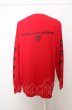画像4: Moonage Devilment(清春) カットソー.GRAPHIC PRINT L/S T-shirt TYPE A /レッド/46 O-23-05-24-003-Mo-to-YM-ZT048 (4)