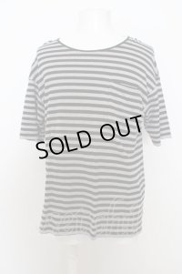【SALE】Moonage Devilment(清春) Tシャツ.ルーズボーダー /ブラックｘグレー/46 O-23-05-24-004-Mo-ts-YM-ZT48