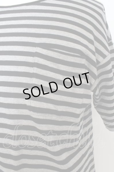 画像2: Moonage Devilment(清春) Tシャツ.ルーズボーダー /ブラックｘグレー/46 O-23-05-24-004-Mo-ts-YM-ZT48 (2)