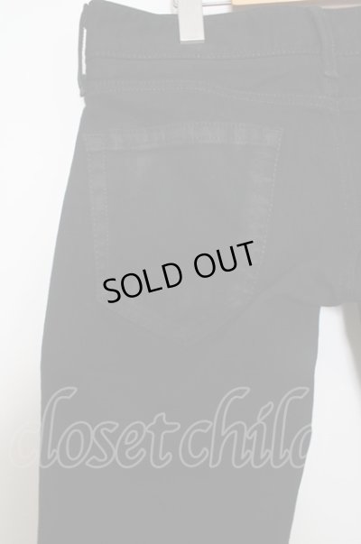 画像4: 【WINTERセール】Black by VANQUISH パンツ.レザーパッチリメイクストレッチスキニー /ブラック/28 O-23-05-24-044-Bl-pa-YM-ZT-ML001