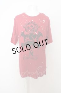 【SALE】Moonage Devilment(清春) Tシャツ.× PROPA9ANDA RAD MAD HEARTS CRASH /レッド/44 O-23-05-24-002-Mo-ts-YM-ZT48