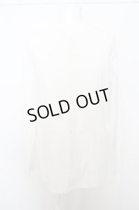 【セール】Ann Demeulemeester シャツ.ノーカラー /ホワイト/S O-23-05-24-013-Aｎ-sh-YM-ZT048