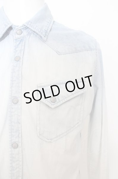 画像2: GOSTAR DE FUGA シャツ.グラデーション加工長袖デニム /ライトブルー/46 O-23-05-24-017-GO-sh-YM-ZT47 (2)