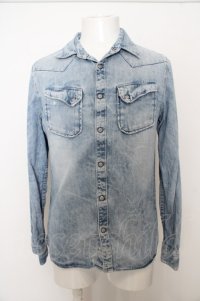GOSTAR DE FUGA シャツ.デニムウエスタン'18SS /ライトブルー/46