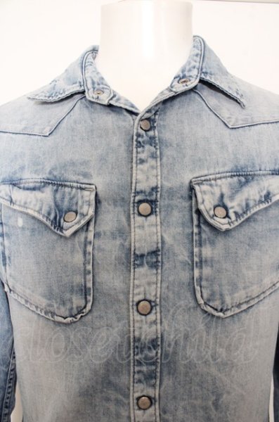 画像2: GOSTAR DE FUGA シャツ.デニムウエスタン'18SS /ライトブルー/46 O-23-05-24-018-GO-sh-YM-ZT047 (2)