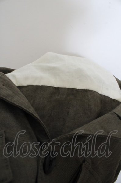 画像3: NO ID. シャツ.ミリタリー7部袖 /カーキ/1 O-23-05-29-053-NO-sh-YM-ZT254 (3)